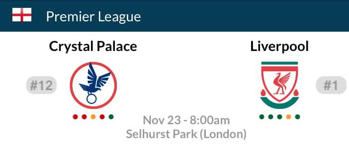 Crystal palace Liverpool soccer